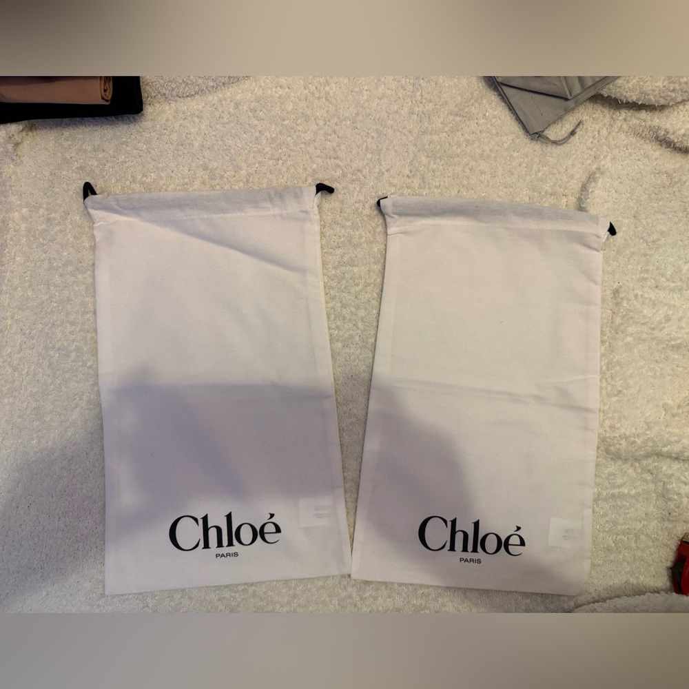 Chloé White Drawstring Dust Bags – Pair